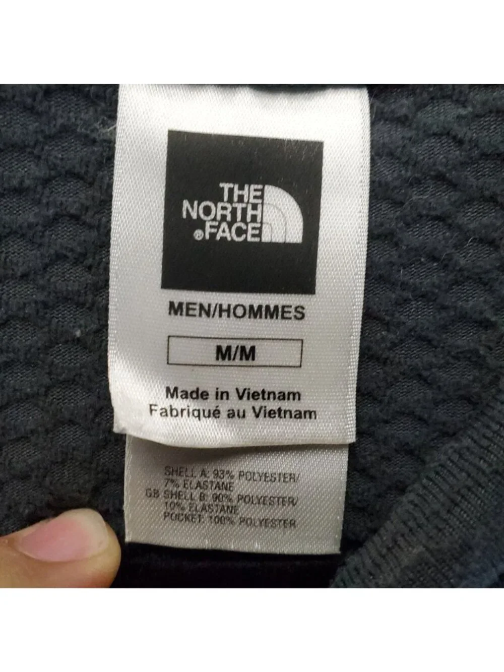 The North Face Mens Size Medium Gray Long Sleeve Pullover Polyester Stretch